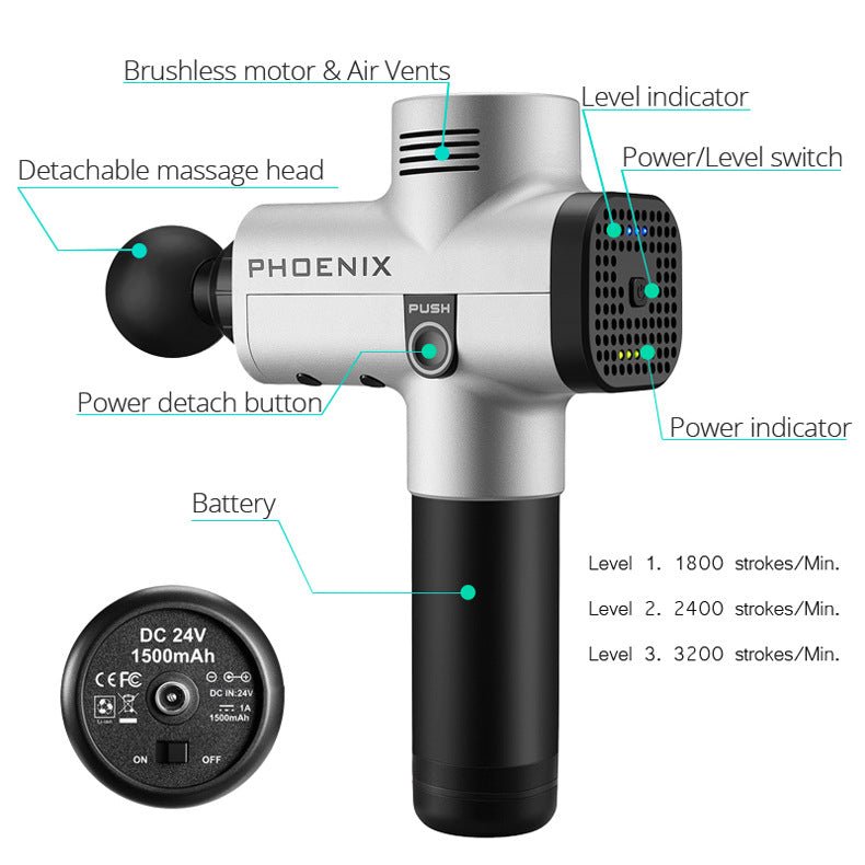 Rechargeable Massage Gun | Deep Tissue Massager | Portable Body Massage Device for Muscle Recovery & Relaxation