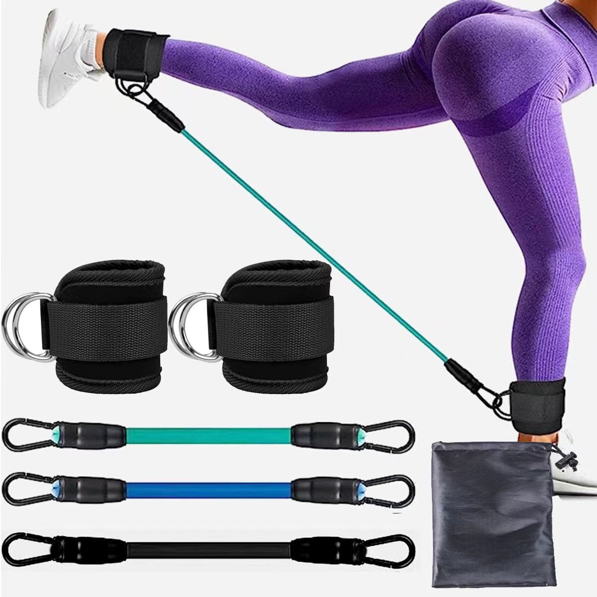 SH Fitness Glute & Leg Resistance Band Set | Adjustable Ankle Strap Training Kit