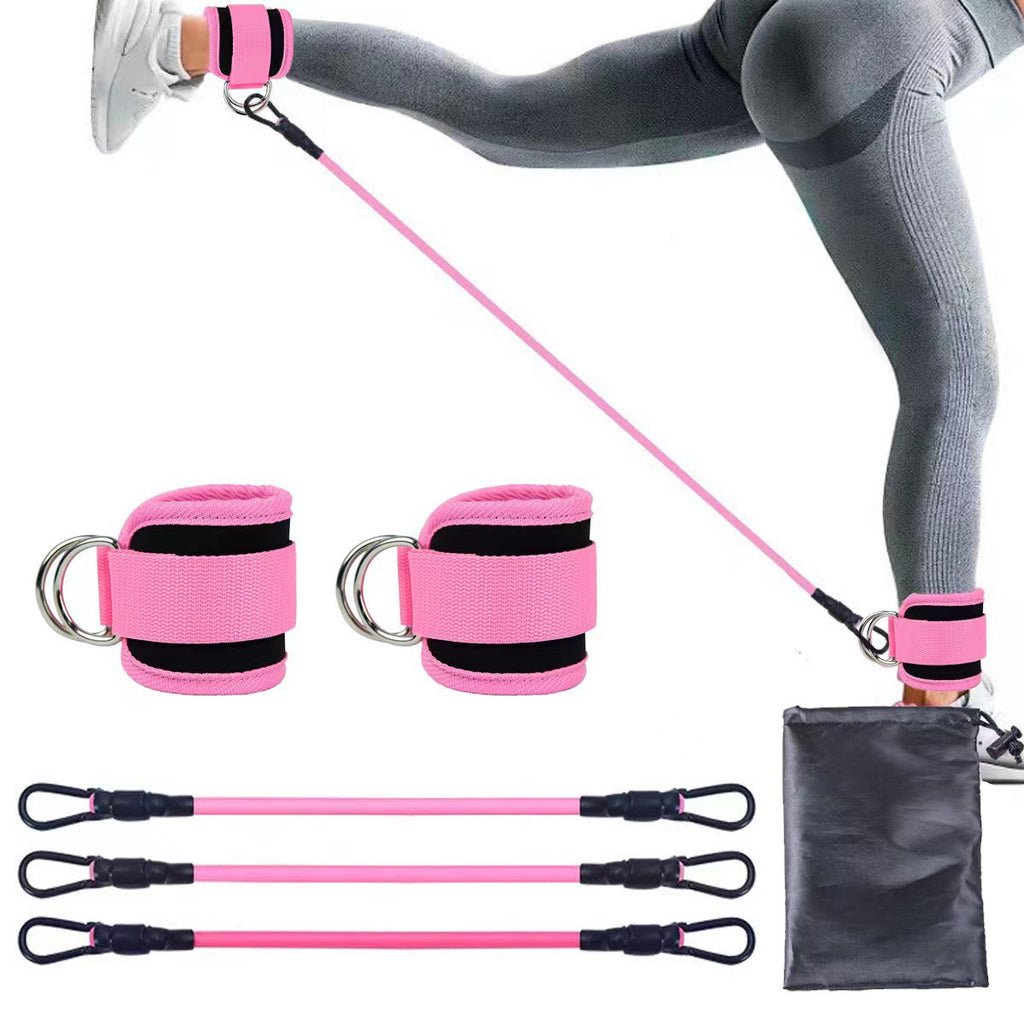 SH Fitness Glute & Leg Resistance Band Set | Adjustable Ankle Strap Training Kit
