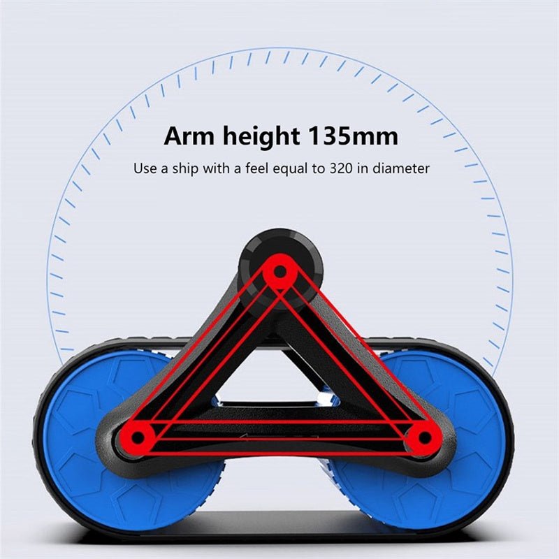 SH Fitness Automatic Rebound Ab Roller | Double Wheel Core Trainer