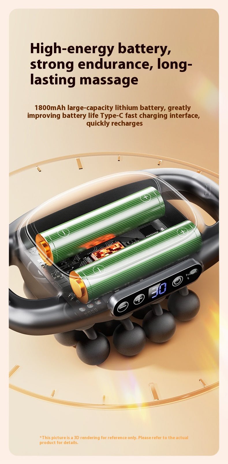 16-Head Deep Tissue Massage Gun | Adjustable Muscle Recovery & Full Body Percussion Massager