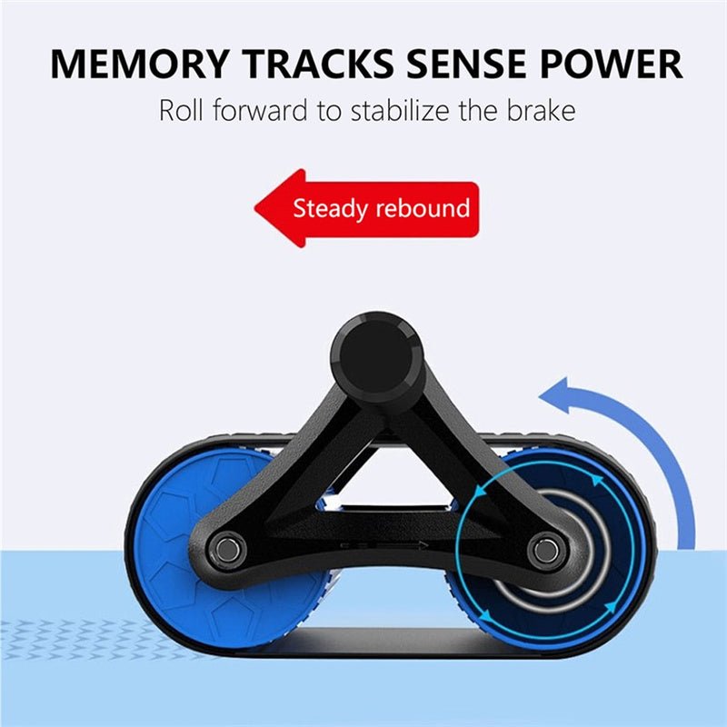 SH Fitness Automatic Rebound Ab Roller | Double Wheel Core Trainer